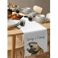 thumbnail image 6 of Happy Groundhog Day Table Runner 60 Inches, February Spring Party Cute Animals Bed Runner Dresser Scarves Tabletop for Indoor Outdoor Parties/Ceremony/Banquet, 13" x 60", 6 of 8