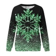 thumbnail image 4 of Pisexur Chandail en Molleton de Noël pour Femmes Sans Capuche Imprimé Graphique Vacances Col Rond Chandail en Molleton Ample Surdimensionné Automne Mode Décontracté Chandail-Over Manches Longues pour Femmes, 4 of 4