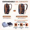 thumbnail image 5 of Fegat Vacuum Backpack for Travel,New Upgrade 60L Expandable Compression Bag with One-Button,Pump & TSA Lock,Vacuum Seal Backpack Flight Approved,Carry on Backpacks for Travel Business, 5 of 10