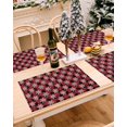 thumbnail image 3 of Christmas Placemats Set of 4, Snowflake Place Mats Snow Red Black Buffalo Plaid Placemat Table Decoration for Kitchen Table Dinner Xmas Holiday Party Home Decor Indoor Outdoor 13x19 Inch, 3 of 9