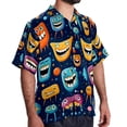 thumbnail image 2 of Tiny teeth Men's Short Sleeve Beach Shirts, Casual Printed Button Down Summer Shirts for Men and Women, 2 of 6