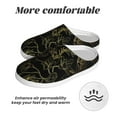 thumbnail image 6 of KLL Gold Gloss Outline Floral Pattern Adult Unisex Cozy Slippers,Fuzzy Slip-on Slippers TPR Sole Slippers Comfort Plush Home Footwear for Indoor & Outdoor-35/36, 6 of 7