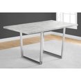 thumbnail image 5 of Dining Table, 60" Rectangular, Kitchen, Dining Room, Grey Laminate, Chrome Metal, Contemporary, Modern, 5 of 8