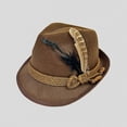 thumbnail image 2 of AWZXDE German Oktoberfest Bavarian Hat with Artificial Feather for Stage Performances and Parties Coffee,One Size, 2 of 3