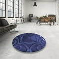 thumbnail image 4 of Ahgly Company Machine Washable Indoor Rectangle Transitional Night Blue Area Rugs, 2' x 3', 4 of 7