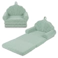 thumbnail image 1 of Costway Fold-out Kids Sofa 2-in-1 Convertible Toddler Couch & Lounger with Non-slip Base Green, 1 of 10