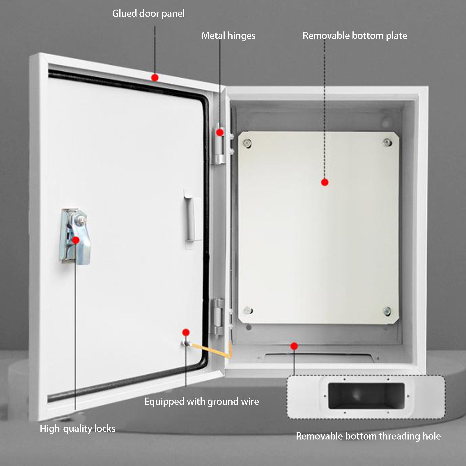 Stainless steel electrical housing box, weatherproof electrical lockable connection box, cable junction box, distribution box