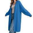 thumbnail image 6 of Idoravan Cardigan Sweaters for Women Long Length Open Front Women Long Sleeve Solid Color V Neck Knit Cardigan Top, 6 of 6
