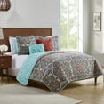 thumbnail image 3 of VCNY Home Yara 5-Piece Multicolor Medallion Reversible Quilt Set, Full/Queen, Adult, Unisex, 3 of 9