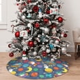 thumbnail image 5 of Sikiie Cartoon Space 30-48 inches {designName} Print Christmas Tree Skirt Snowman Xmas Tree Skirt with Edge Christmas Decorations for Holiday Party48", 5 of 7