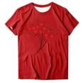 thumbnail image 4 of Red Valentine's Day Shirt for Women, Plus Size Oversized Graphic Tee, Heart Print Casual Top, Cute Holiday Gift for Her,Size 3XL, 4 of 4