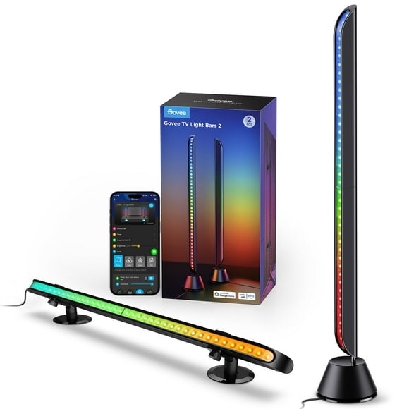 Barras de luz para televisores inteligentes Govee, LED RGBIC mejoradas de 31 pulgadas, paquete de 2