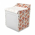 thumbnail image 2 of Hawaii Washer Cover, Abstract Aloha State Floral Pattern Hibiscus Spring Holiday Theme Design, Decorative Accent for Laundromats, 29" x 28" x 40", Orange Ruby Dark Taupe, by Ambesonne, 2 of 3