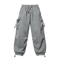 thumbnail image 6 of Leesechin Men's Baggy Cargo Pants Trendy Casual Parachute Pant Loose Fit Harem Joggers with Pockets for Streetwear, 6 of 7
