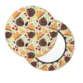 thumbnail image 2 of Lsque Thanksgiving Pattern Round Bar chair cushion covers Velvet Fabric Premium Comfort Protects from Scratches and Stains for 14-17 Inch Chair-12 inch, 2 of 7