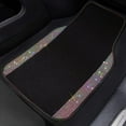 thumbnail image 4 of CAR GRAND Iridescent Bling Rhinestones Diamond Car Floor Mats Waterproof, Anti-Slip PVC Heel Pad, Universal for Automotive SUV,Sedan,Van,4pcs Girl Women lady(Multicolor Colorful Crystal ), 4 of 10