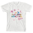 thumbnail image 5 of Minecraft Let's Explore Together Crew Neck Short Sleeve Boy's White T-shirt-Medium, 5 of 7