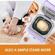 Kitchen in the Box 2lb Bread Maker with Auto Fruit Nut Dispenser, 12-in-1 Gluten-Free Bread Machine, 13H Delay Timer, Nonstick Pan, Keep Warm, Purple