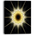 thumbnail image 2 of Fleurs Fractales Arrondies Jaune Vif - Impression sur Toile Florale, 2 of 3