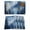 Blue, variant on Pink Mountain Placemats Set of 6, Misty Forest Nature Woodland Pine Tree Landscape Placemats for Dining Table, Place Mats for Kitchen Tabletop, Waterproof Wipeable Dining Table Mats Set
