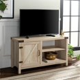 thumbnail image 2 of 44-inch Rustic Farmhouse Barn Door TV Console - White Oak, 2 of 5