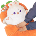 thumbnail image 4 of Kawaii Taiyaki Cat and Rabbit Plush Toy Stuffed Animal Doll, Anime Character Cat Hiding in Cushion Bag Ferry Plush Animal Plush Pillow, 4 of 4