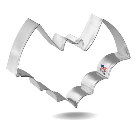 Bat Cookie Cutter 4" – Made in the USA – Foose Cookie Cutters Tin Plated Steel – Cookie Mold