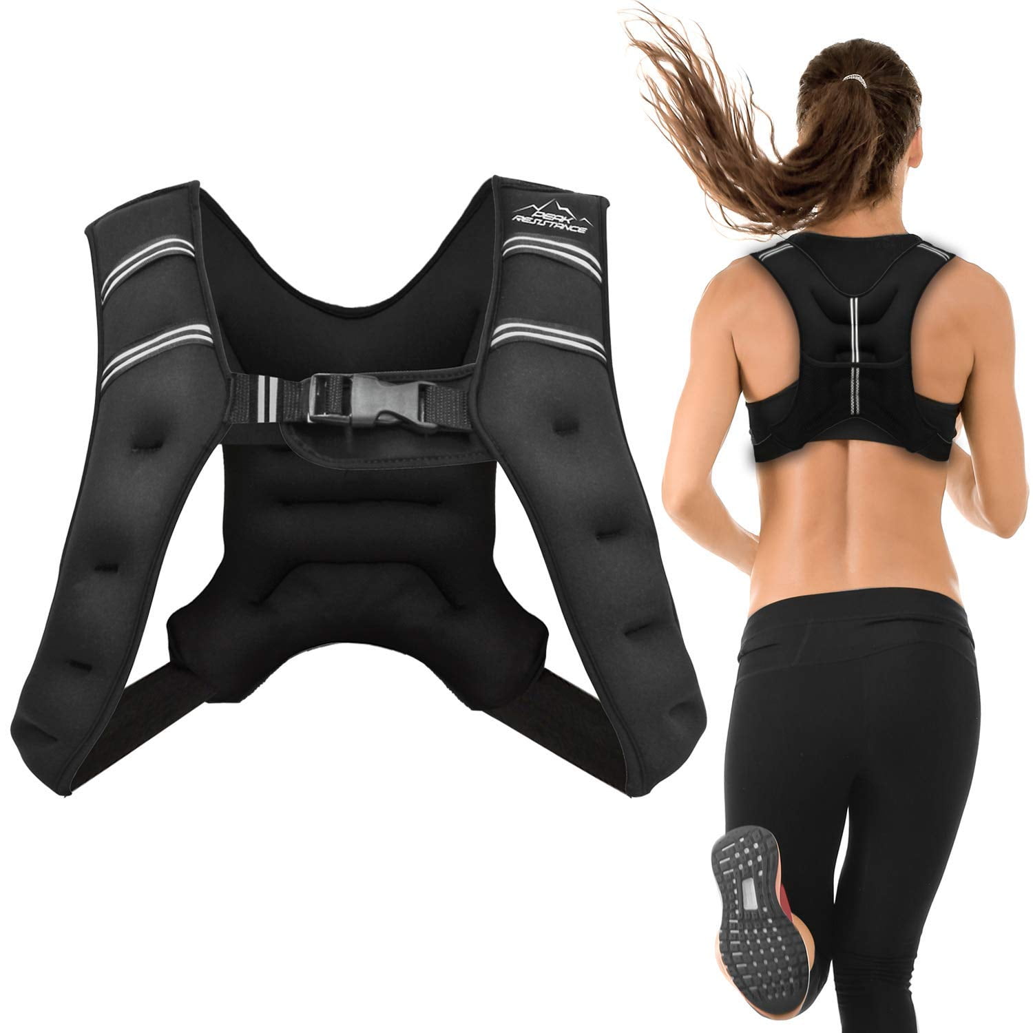 Aduro Sport Weighted Vest Workout Equipment 4lbs 6lbs 12lbs 20lbs 25lbs Body Weight Vest for Men Women Kids 4 Pounds 1.81 KG Walmart