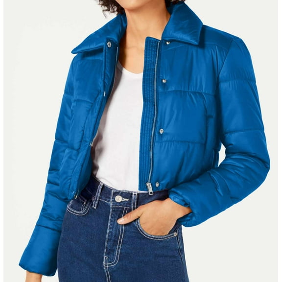 Bar Iii Womens Long Sleeves Puffer Jacket