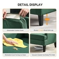 thumbnail image 6 of Ktaxon Modern Accent Chair, Linen Single Sofa with Wood Legs, Reading Armchair for Living Room, Bedroom, Office Green, 6 of 10