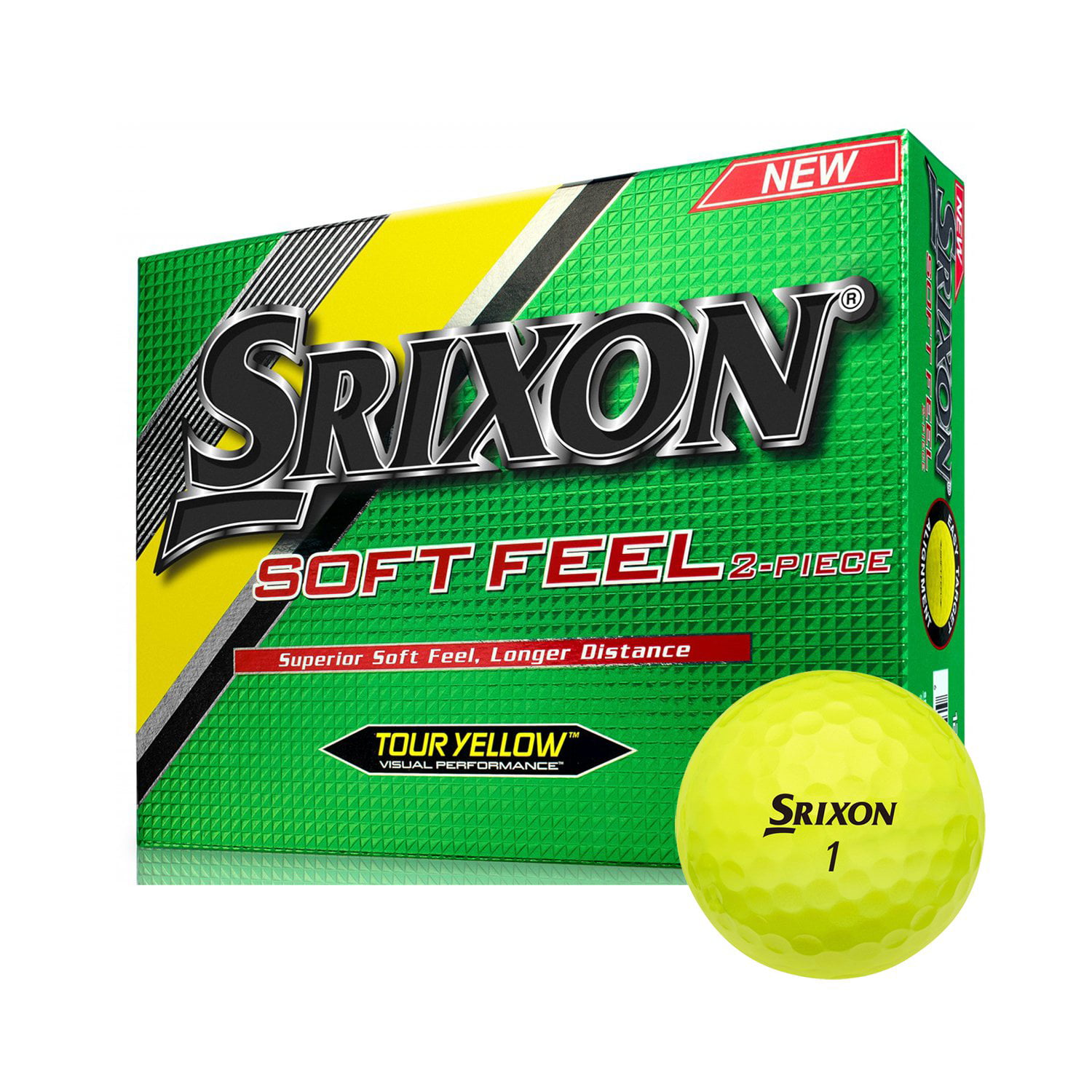 Srixon Superior Soft Feel Golf Balls, Yellow, 12 Pack - Walmart.com