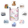 thumbnail image 4 of Hello Kitty Laundry Hamper, Dirty Clothes Hamper Storage Basket for Bathroom Bedrooms, Circular Hamper with Handles, Gifts for Boys Girls Men Women, 4 of 8