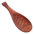 thumbnail image 4 of CRAFTHROU 1Set Asian Soup Spoon Brown Eco Friendly for Home Kitchen Rice Serving 7.5x2.6x0.4In, 4 of 8