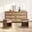 Reclaimed Caramel Oak, variant on SICOTAS 3-Piece Rattan Dresser & Nightstand Set - Light Oak 6-Drawer Dresser (56.88") & 2 Nightstands, Boho Bedroom Furniture Set with Storage