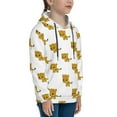 thumbnail image 3 of Picia Leopard Print Pattern Youth Hoodie - Warm Pullover Sweatshirt with Kangaroo Pocket, Ideal for Boys and Girls-Small, 3 of 6