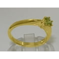 thumbnail image 5 of LBG British Made 14k Yellow Gold Natural Peridot Womens Anniversary Ring - 33 size options - Size 6, 5 of 7