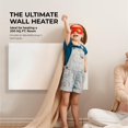 thumbnail image 2 of EconoHome Wall Mount Space Heater Panel - with Thermostat - 600 Watt Convection Heater - Ideal for 200 Sq Ft Room - 120V Electric Heater - Updated Model, 2 of 13