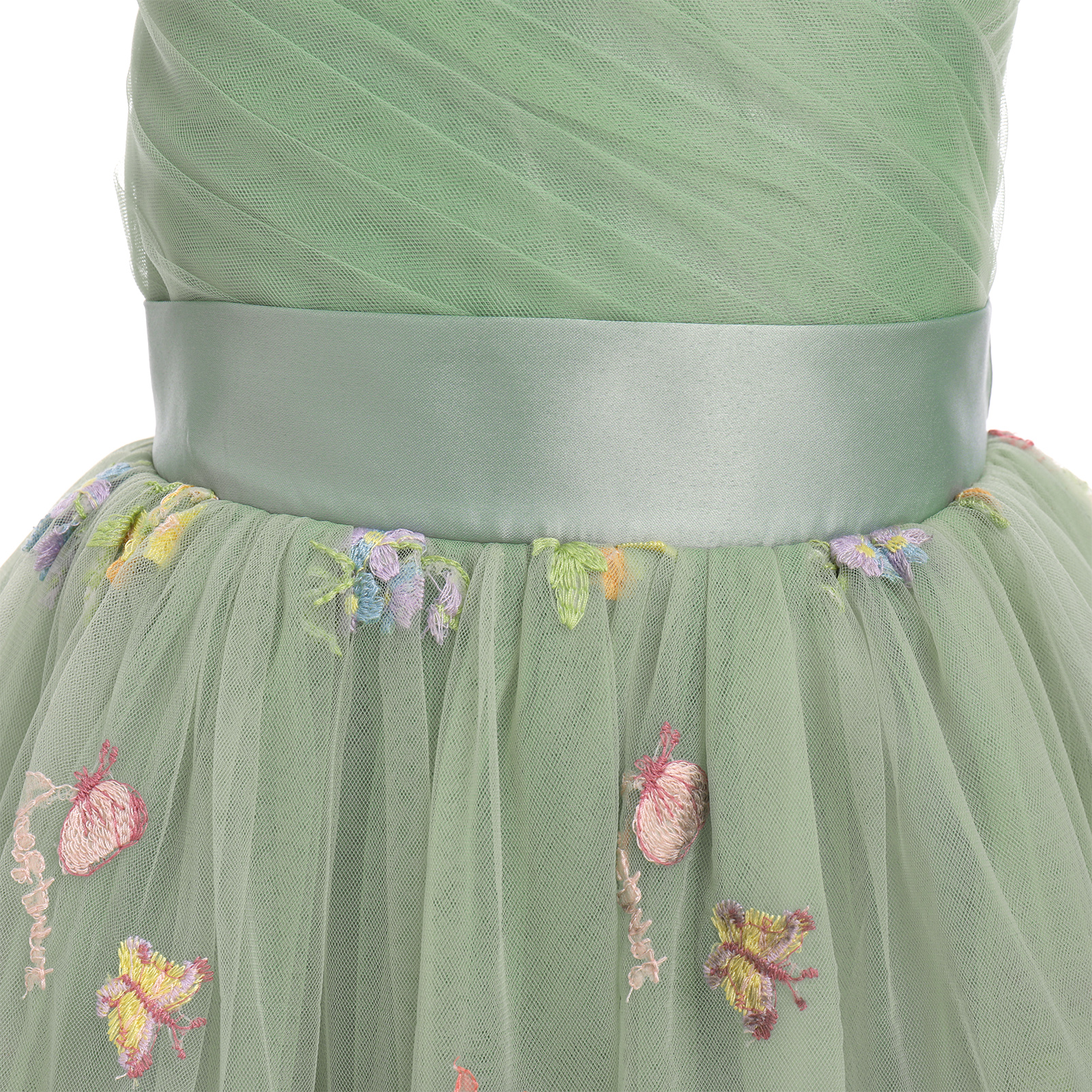 IDOPIP Flower Girl Dress Floral Tulle Ball Gown photo 8