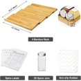 thumbnail image 2 of Spice Drawer Organizer with 28 Jars and 216 Labels,Non-slip Rubber, Bamboo 4 Tier Spice Racks Tray Seasoning Containers for Kitchen Drawers,Cabinets,Countertop,13" Wide * 15.8" Deep, 2 of 5
