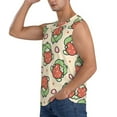 thumbnail image 3 of Fotbe Men's Frog Hold Strawberry Print Men's Sleeveless Muscle Tank Tops Casual T-Shirts for Gym Workout Beach-XX-Large, 3 of 8