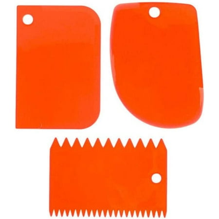 

3 Pcs Cake Scraper Smoother Set Cake Icing Smoother Tool for Cake Decorating Plastic Dough Scraper Flexible Bowl Scraper for Baking