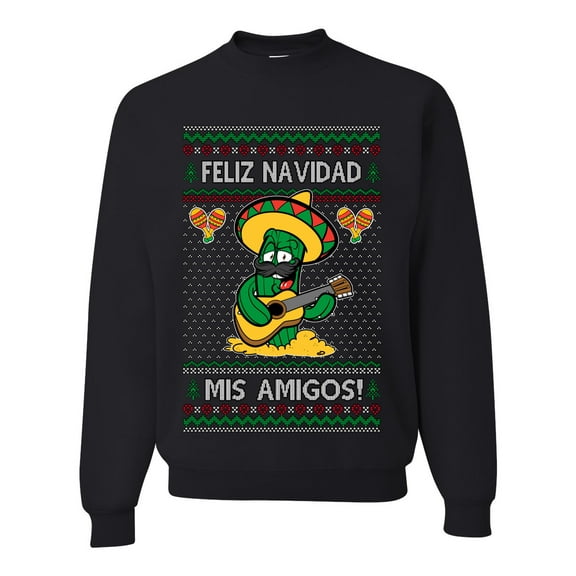 Wild Bobby Feliz Navidad Mis Amigos! Christmas Unisex Sweater | Funny Holiday Unisex Crewneck Sweatshirt