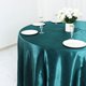 thumbnail image 5 of Mantel redondo de satén BalsaCircle de 120 pulgadas, color verde azulado pavo real, 5 of 8