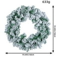 thumbnail image 1 of Corona navideña de pino y cedro para puerta de entrada, guirnalda perenne, corona de pino artificial natural, decoración colgante para jardín al aire libre, porche, pared, vid, 12 pulgadas, 1 of 8