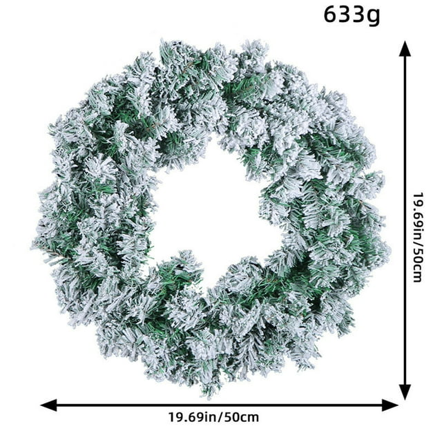 Corona navideña de pino y cedro para puerta de entrada, guirnalda perenne, corona de pino artificial natural, decoración colgante para jardín al aire libre, porche, pared, vid, 12 pulgadas