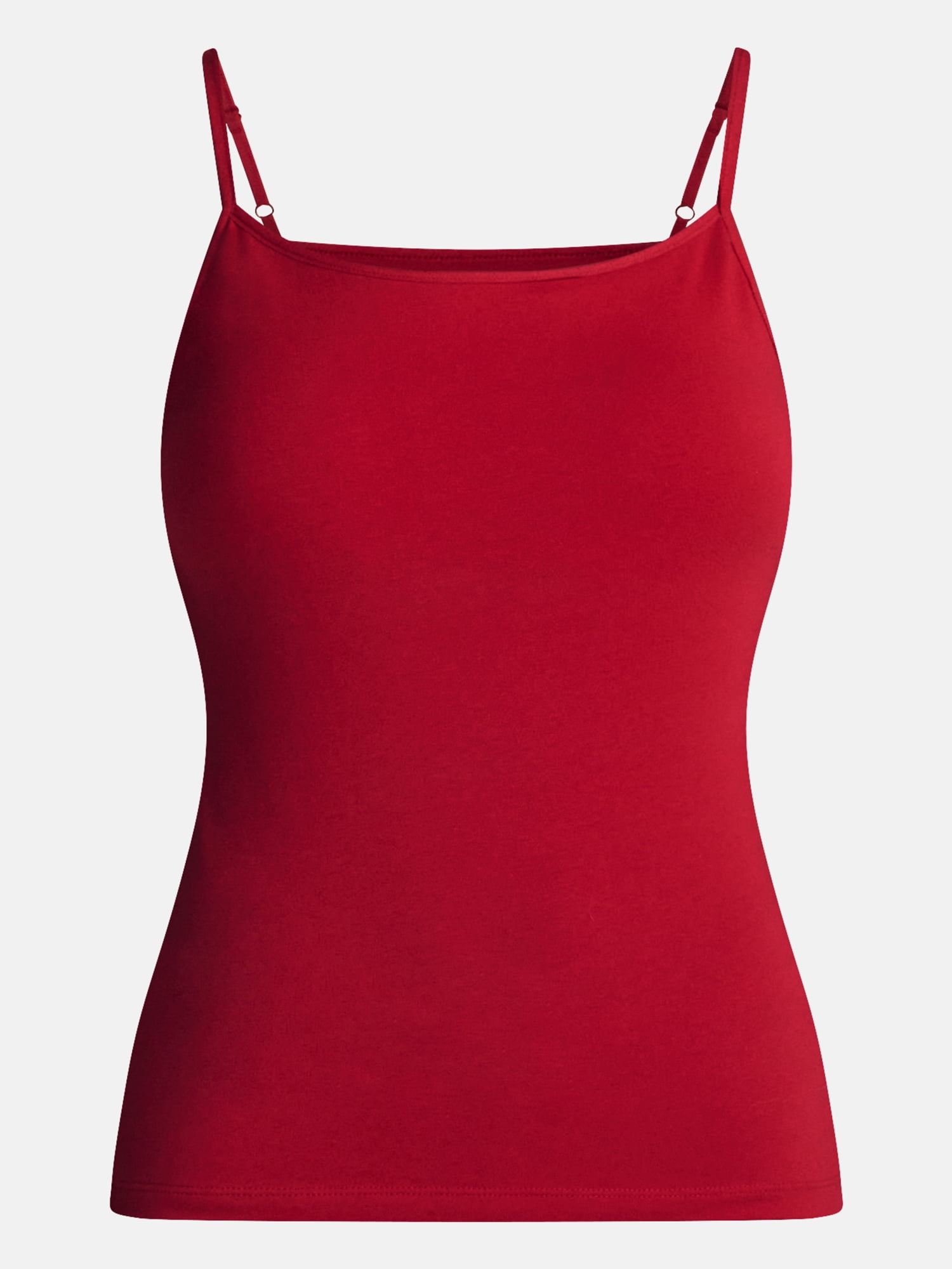 No Boundaries Cropped Cami Top with Shelf Bra, Women's XXS-XXL
