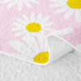 thumbnail image 5 of Erosebridal Daisy Flower Floral Twin Quilt Set for Girls, Boho Pink Rainbow Print Twin Coverlet Set, 2-Piece, 5 of 7