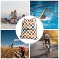 thumbnail image 6 of Naloa Floral Checkerboard Drawstring Backpack String Bag Cinch Water Resistant for Gym Shopping Sport Yoga, 6 of 6