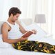 thumbnail image 5 of Balery Urban Graffiti Scorpion Illustration Pantalones de pijama para hombre, pijama ultraligero, pantalón de descanso-Large, 5 of 6