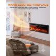 thumbnail image 4 of VISVEIL Chimenea eléctrica de 60 pulgadas, calentador eléctrico de llama realista, juego de troncos, llamas de vidrio, 750-1500 W con inserciones de temporizador, montaje en la pared, soporte de TV, v, 4 of 5